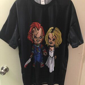 Chucky And Tiffany Black T-Shirt